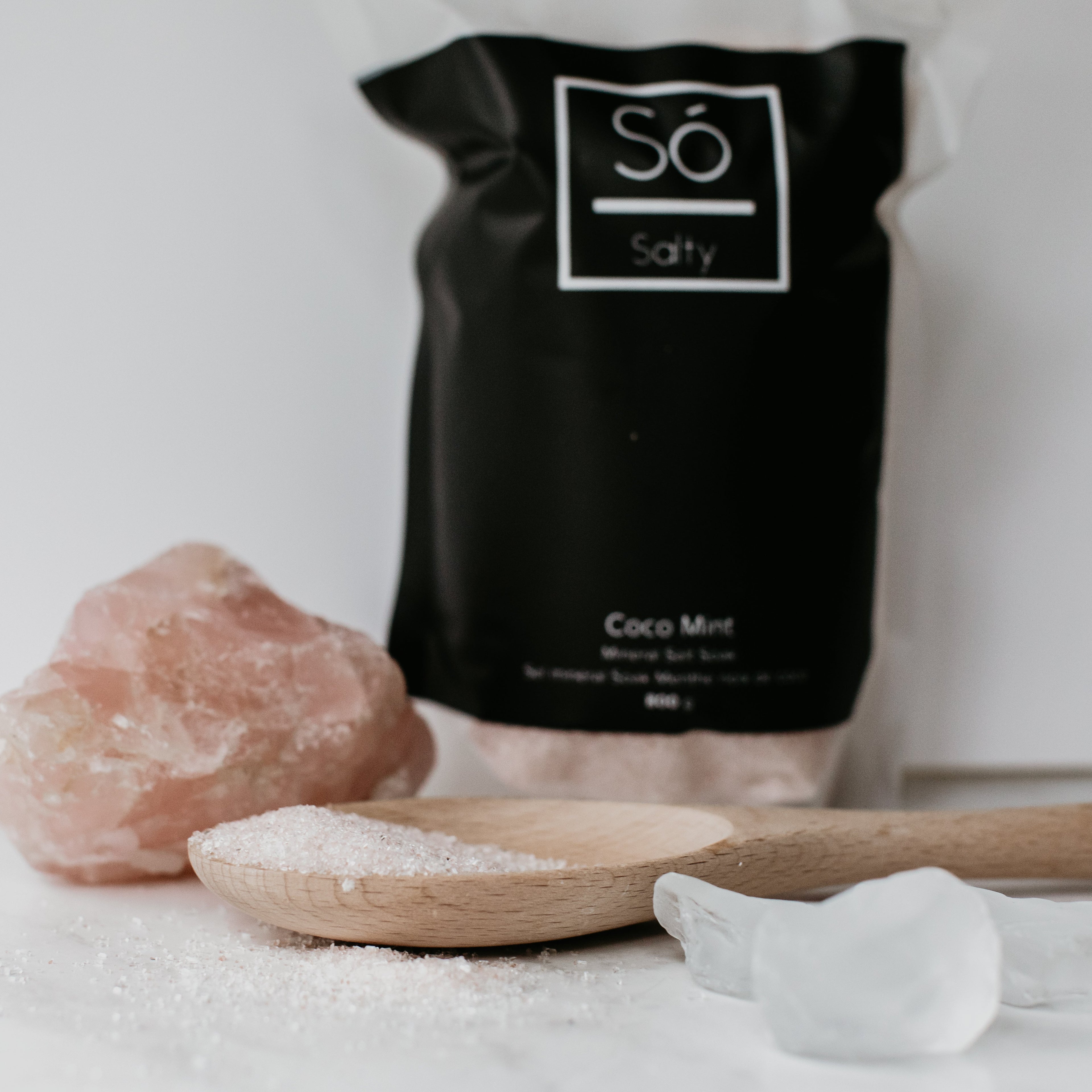 Salty — Epsom & Himalayan Pink Salt Sóak — Só Luxury