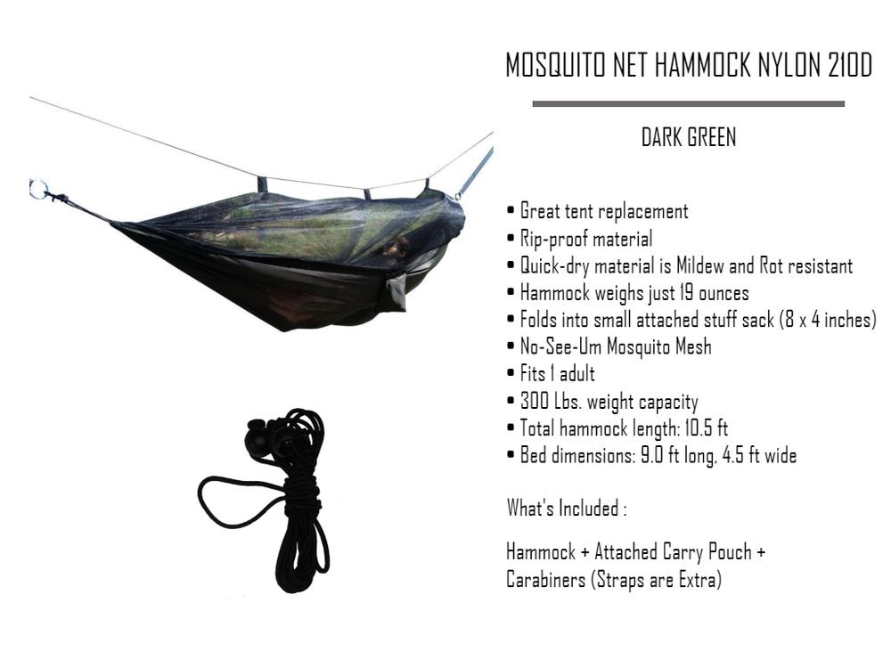 Mosquito Net Hammock 210T — Hammock Universe Canada