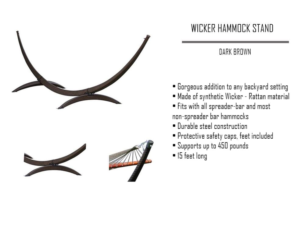 Deluxe Quilted Hammock with Wicker Stand — Hammock Universe Canada