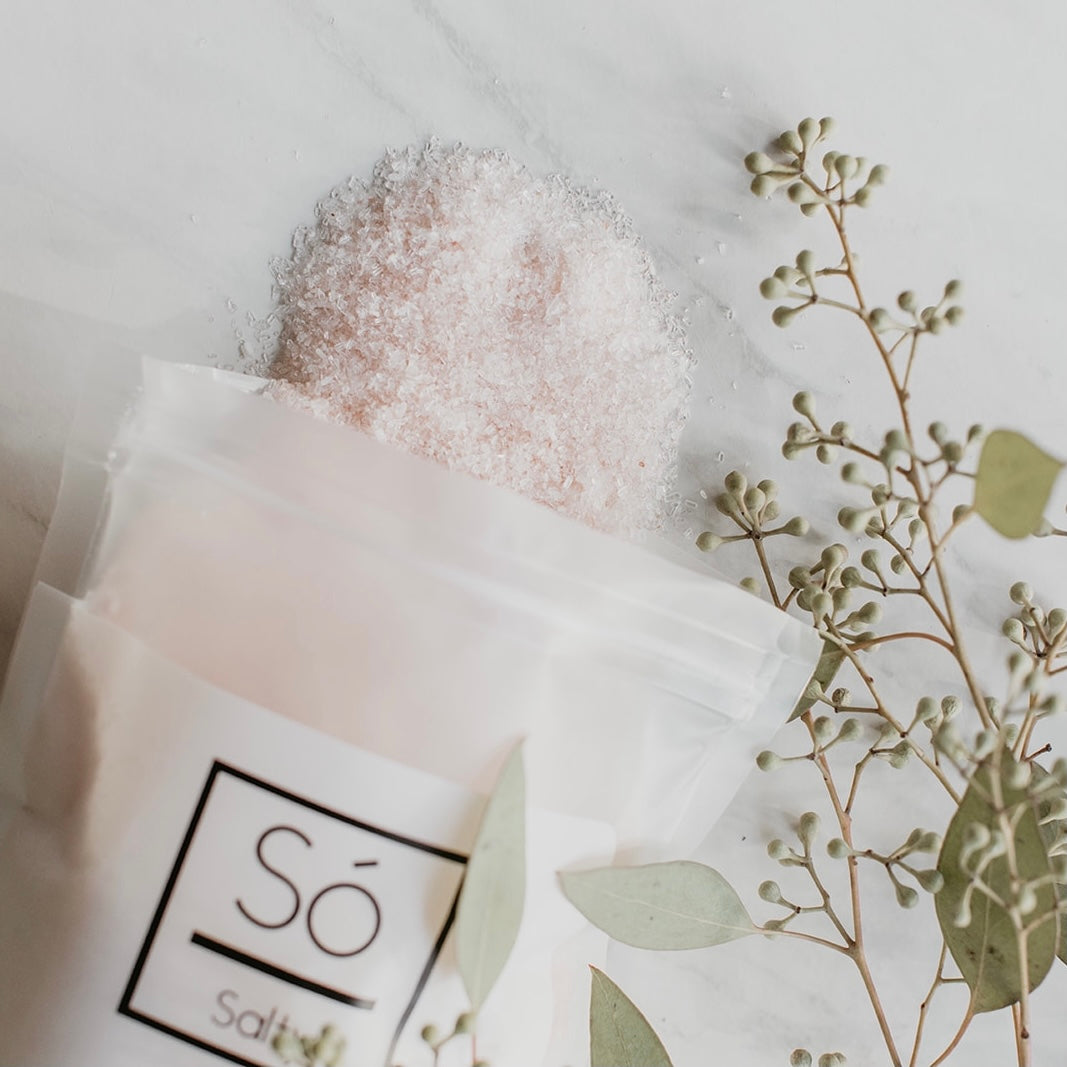 Salty — Epsom & Himalayan Pink Salt Sóak — Só Luxury